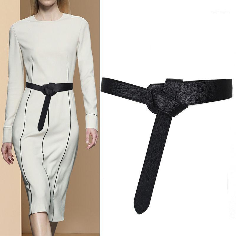

Belts Wide Belt Knit Ladies Decorative Fashion Women Pu Leather Skinny Waistband Dress Soft Strap, Black;brown