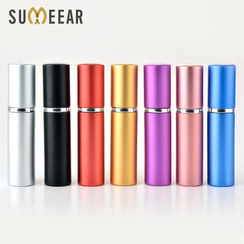

50 Piece/Lot 5ML Aluminum Refillable Perfume Bottle With Atomizer Portable Empty Parfume Case Container Spray Bottle1