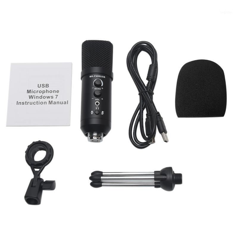 

For Laptop Plug And Play Metal Gaming USB Microphone Studio Recording Streaming Broadcast PC Computer Built In Reverb Conference1