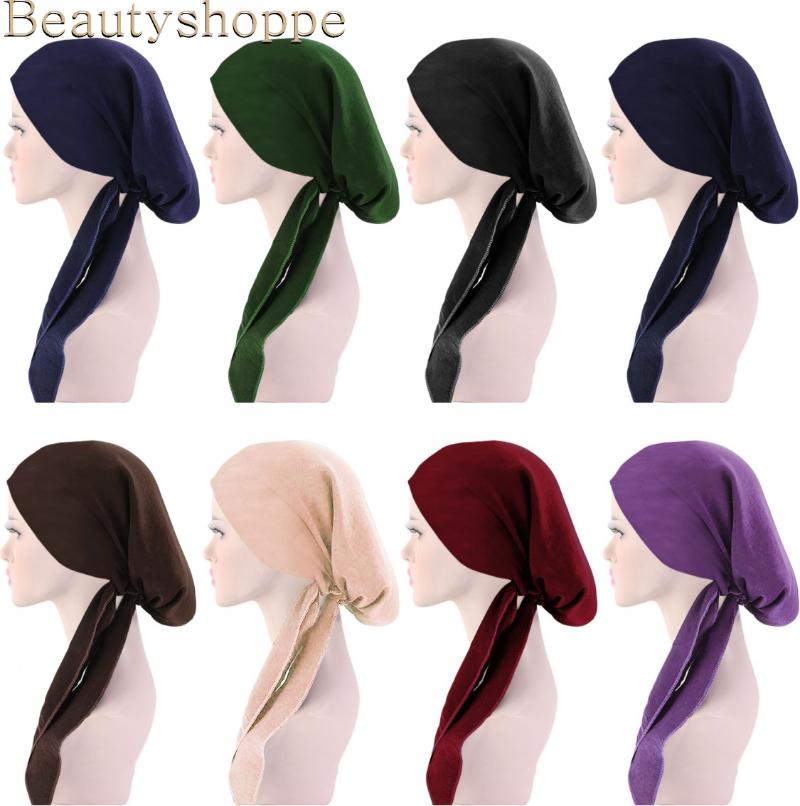 

Hijab Muslim Women Bone Bonnet Scarf Amira Hijabs Under Scarf Shawl Wrap Islamic Prayer Caps Hat Overhead Headscarf Arab, Black