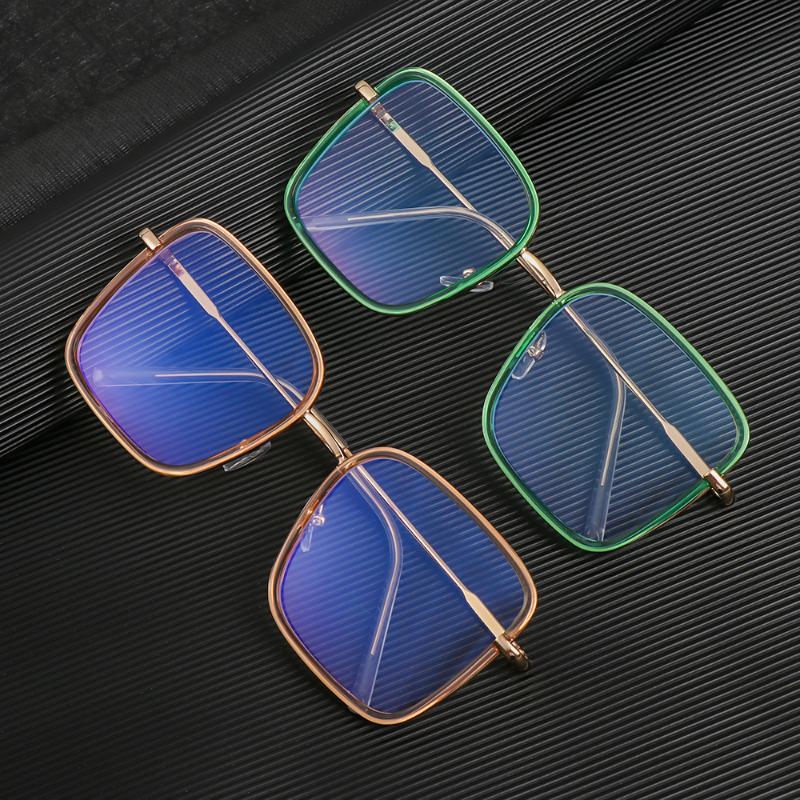 

Large Square Frame Anti Blue Ray Glasses Blue Light Filter Block UV Protect Computer Gaming Glasses Anti Glare Eyeglasses