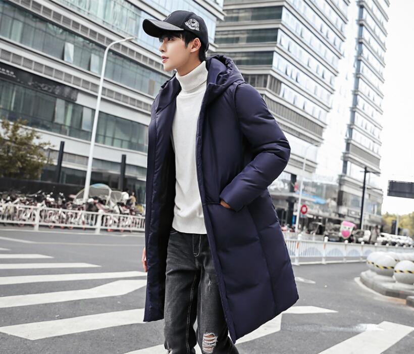 

2021 New Winter Jackets Men Style Warm Thick Cotton Hooded Mens Fashion Coats Windbreaker WZQV, Black