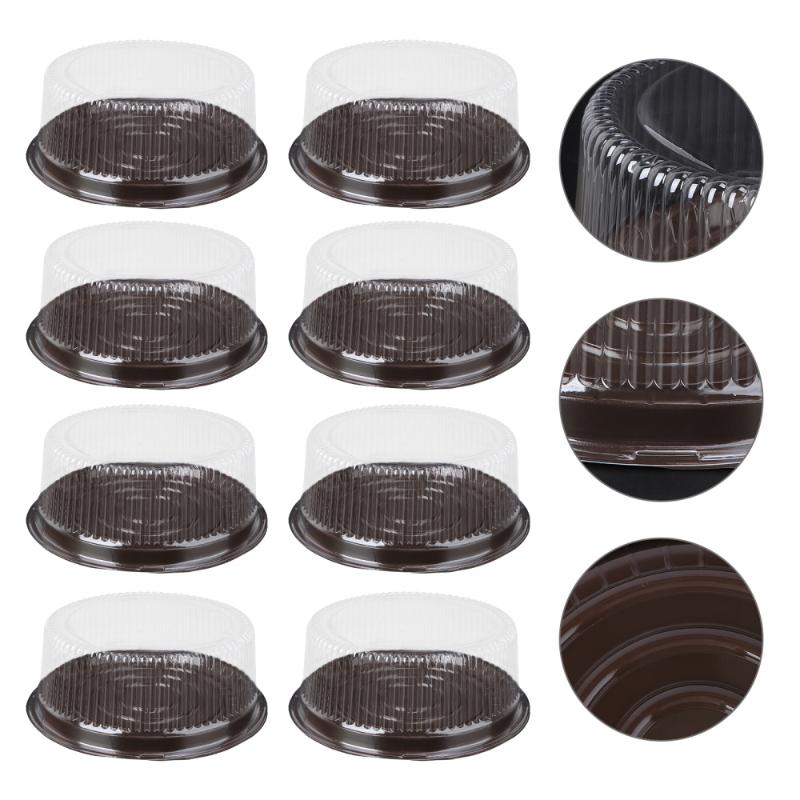

10Pcs 8 Inch Transparent Cake Pastries Box Cupcake Muffin Dome Holders Cases Boxes Cups