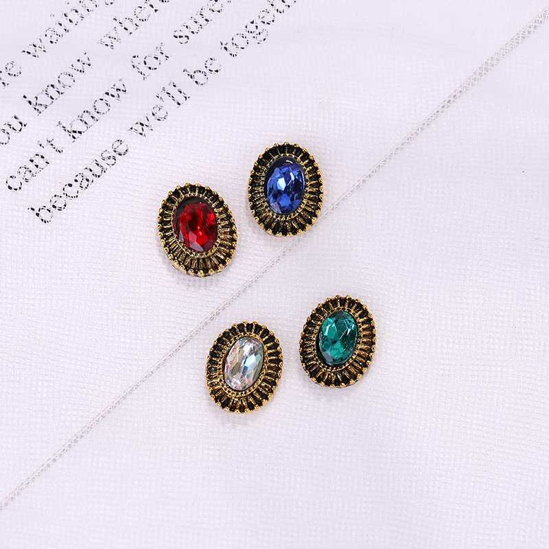 

10PCS Retro Red Oval Rhinestones Charms Beauty Glitter Nails Charms Jewelry Accessories Supplies for 3D Nail Art Decoration Hot