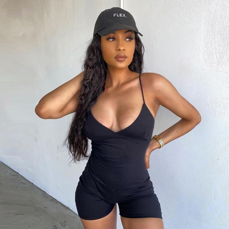 

Women' Yoga Wear Fitness Jumpsuit Shoulder Strap Solid Color Sportswear Ladies Club Clothing Fashion Sexy Jumpsuit Sportswear1