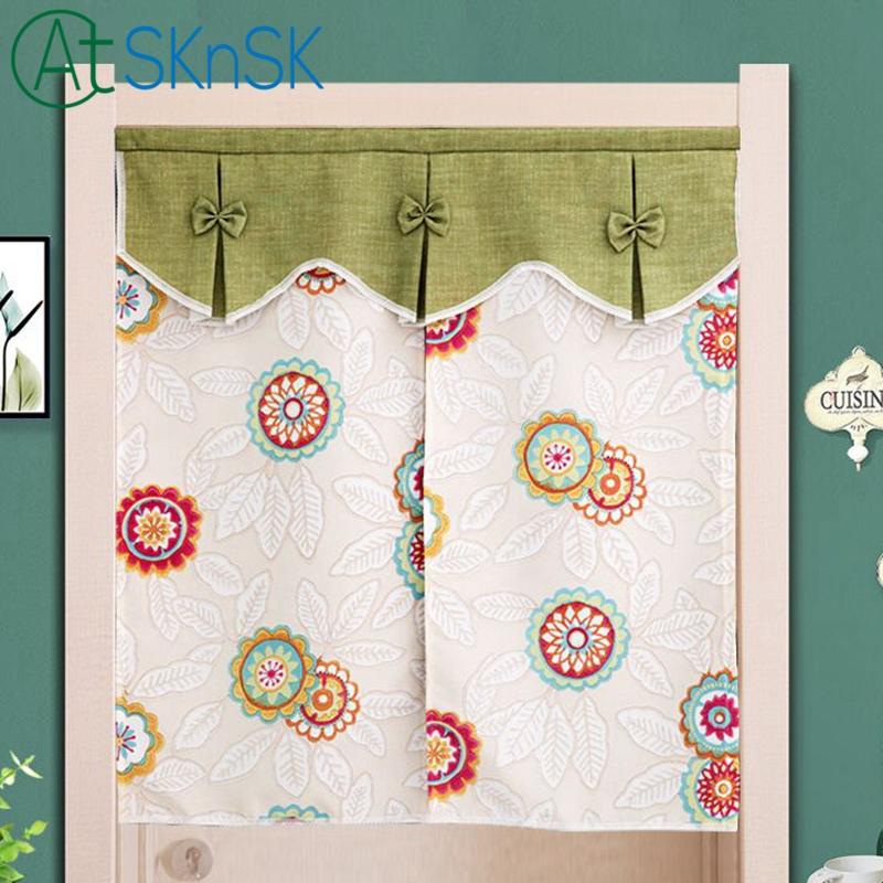 

Traditional Chinese Simple curtains Sheer Window valance Decorative door kitchen curtains for home decorations