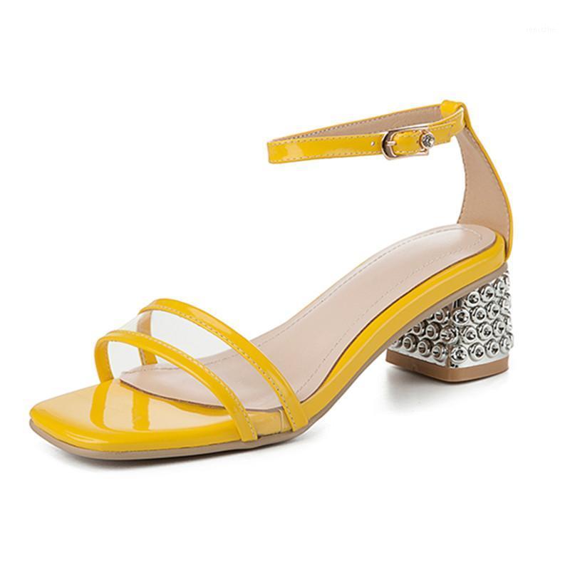 

Metal Buckle Genuine Eather Women Sandals Lace Up Cool High Heels Pumps 2021 Summer New Party Casual Shoes Woman Heels1, Beige