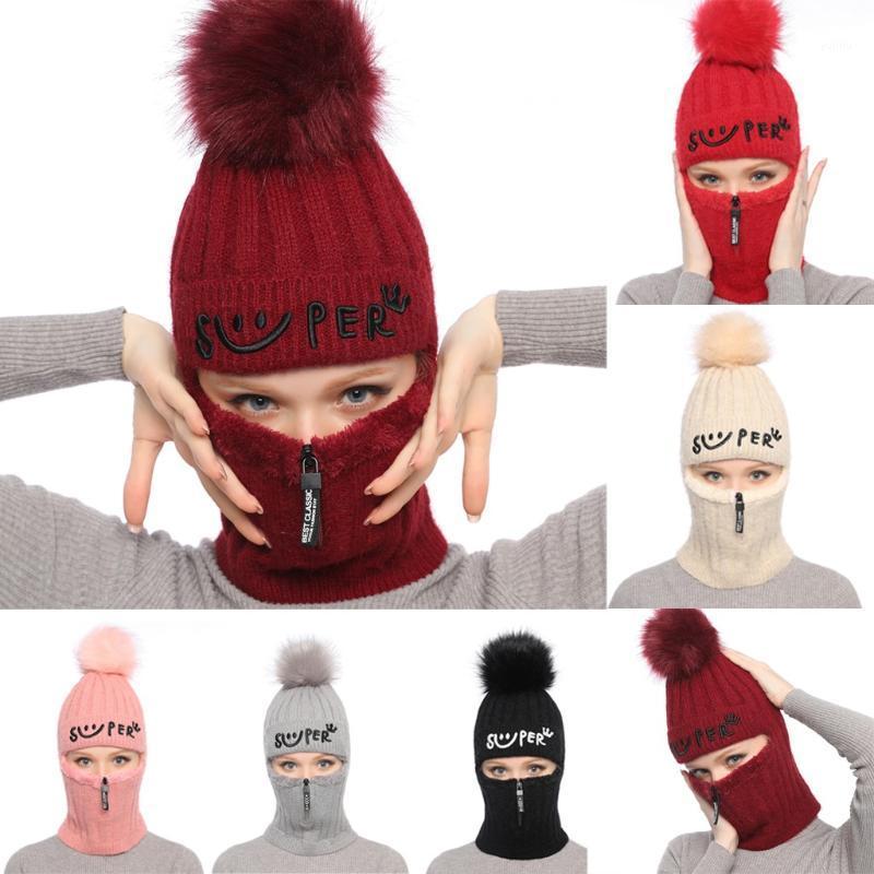 

Fashion Women Winter Hats Warm Cycling Cap Scarf Siamese Winter Warm Knitted Hat Casual Ski Hat Thickened Knitted Cap Beanie1