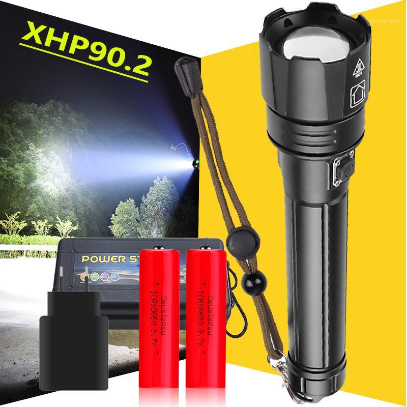 

2020 NEWEST XHP90.2 LED 18650 USB Rechargeable XHP70 Tactical Light 18650 Zoom Camp Torch XHP50 Gift1