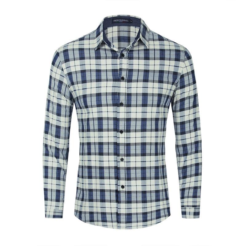 

Black Plaid Cotton Autumn Casual Shirt Men Streetwear Hip Hop Long Sleeve Men' Shirts Oversized Casual Lapel Shirt Plaid, White