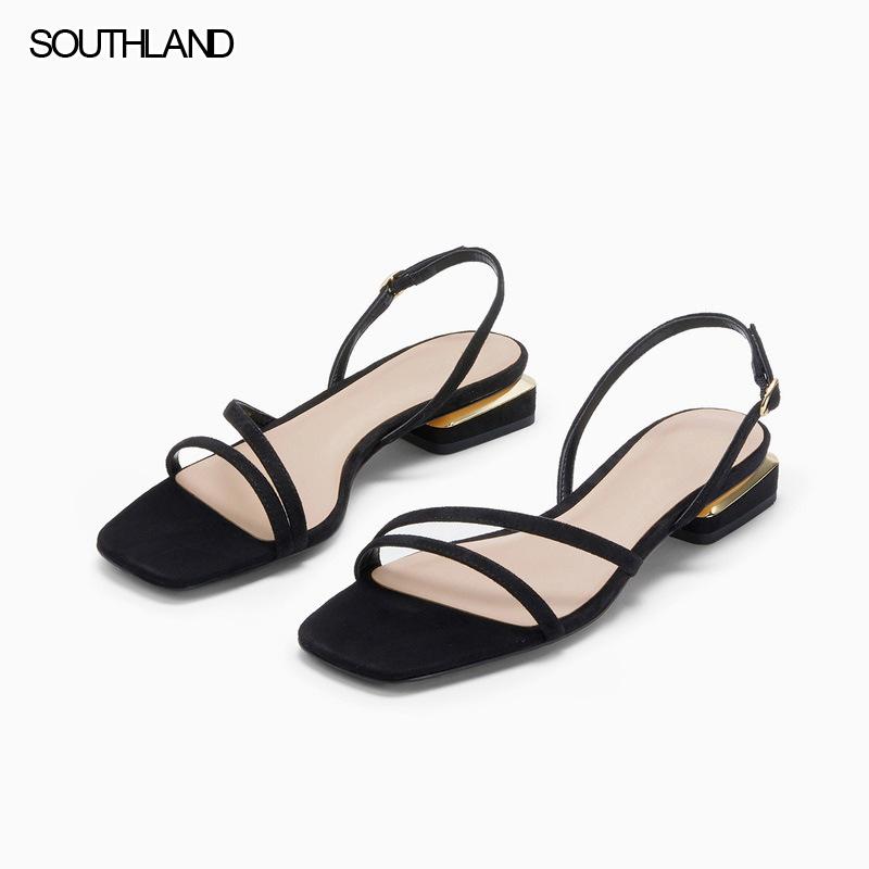 

SOUTHLAND ins fashion blogger england office lady solid simple 2021 summer sandals women shoes woman women shoes sandals, Beige