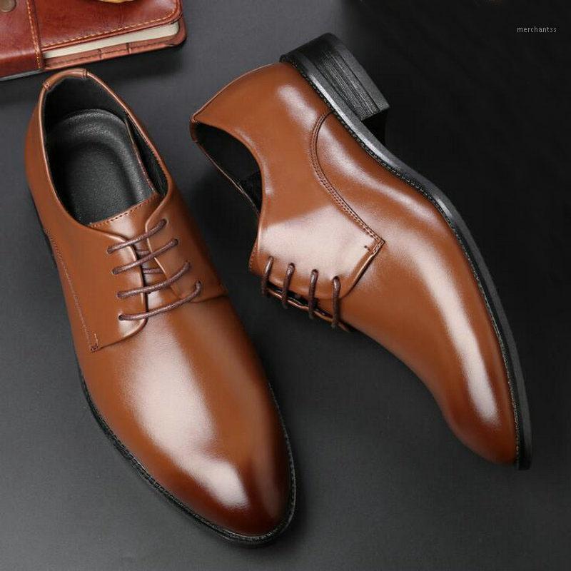 

Plus Size 48 Men Business Dress Shoes Breathable Oxfords Pointed Toe Italian Wedding Formal LK, Black