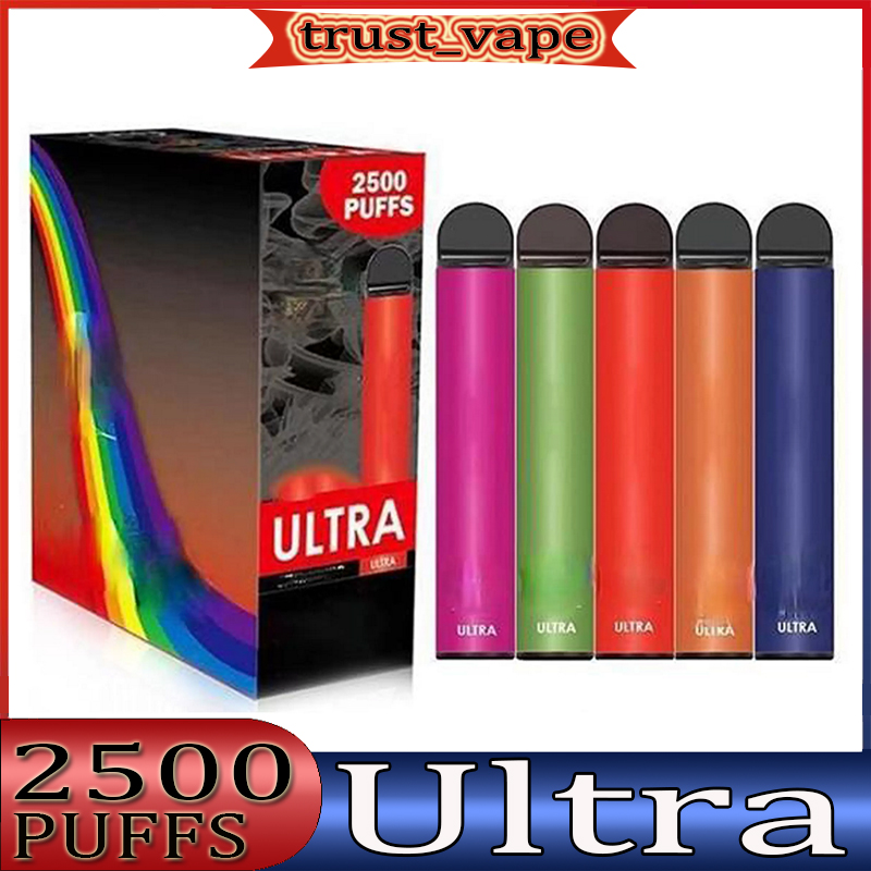 

Ultra 2500 Puffs Disposable E Cigarette Vape Device 1000mAh Battery 8ml Cartridge Starter Kit Vs Infinity Fumed Fast Ship