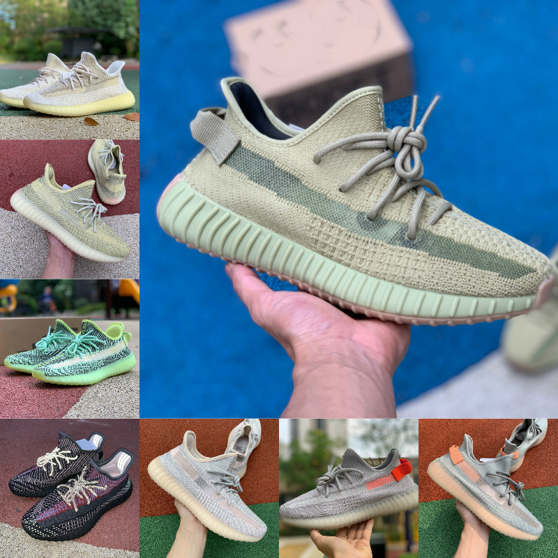 

New Kanye West V2 Reflective Fade Carbon Natural Israfil Cinder Earth Zyon Desert Sage Sulfur Mens Women Running Shoes Designers Sneakers E6, 1267/zyon