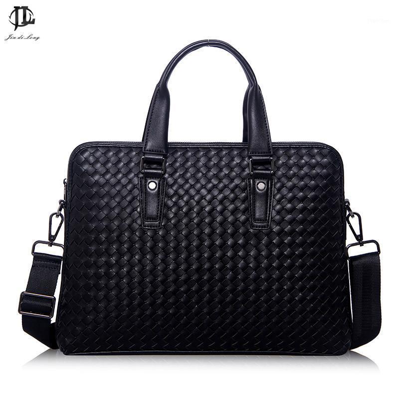 

Genuine men leather briefcase men messenger bags casual business shoulder Laptop bag vintage handbag1, Blue cross