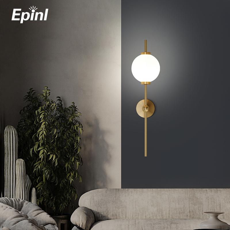 

Epinl Modern Wall Light Creative Living Room Study Aisle Bedroom Bedside TV Background Wall Lamp Nordic Golden Home Decor Lamp