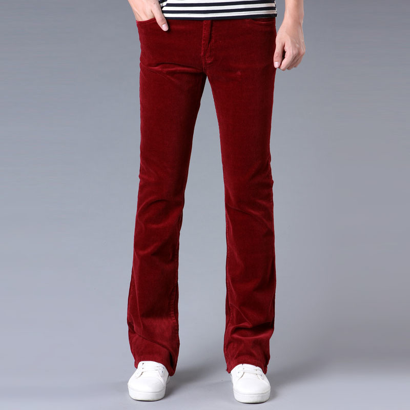 black corduroy flare pants