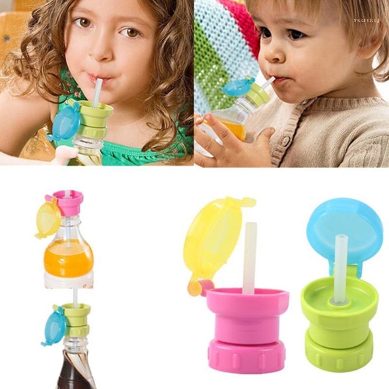 

Wholesale- Portable Baby Children Drink Cap Feeding 360 Degree Spill pProof Cover Feeding Drinking Tool Candy Color1
