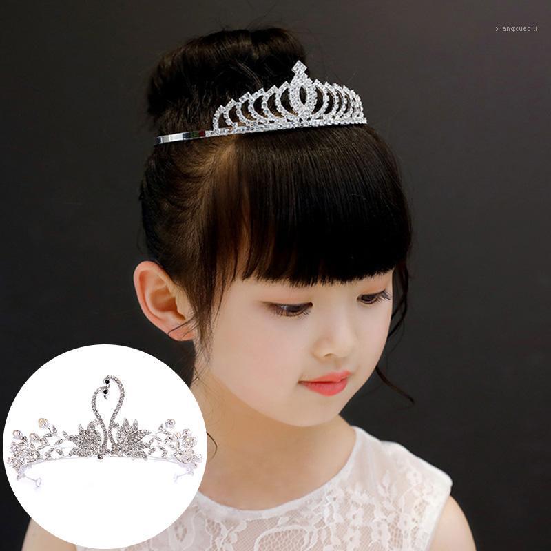 

Hair Clips & Barrettes Style Children Headdress Hairbands Kids Princess Crown Clasp Bride Girls Crystal Rhinestone Pearl Accessories Gift, Golden;silver