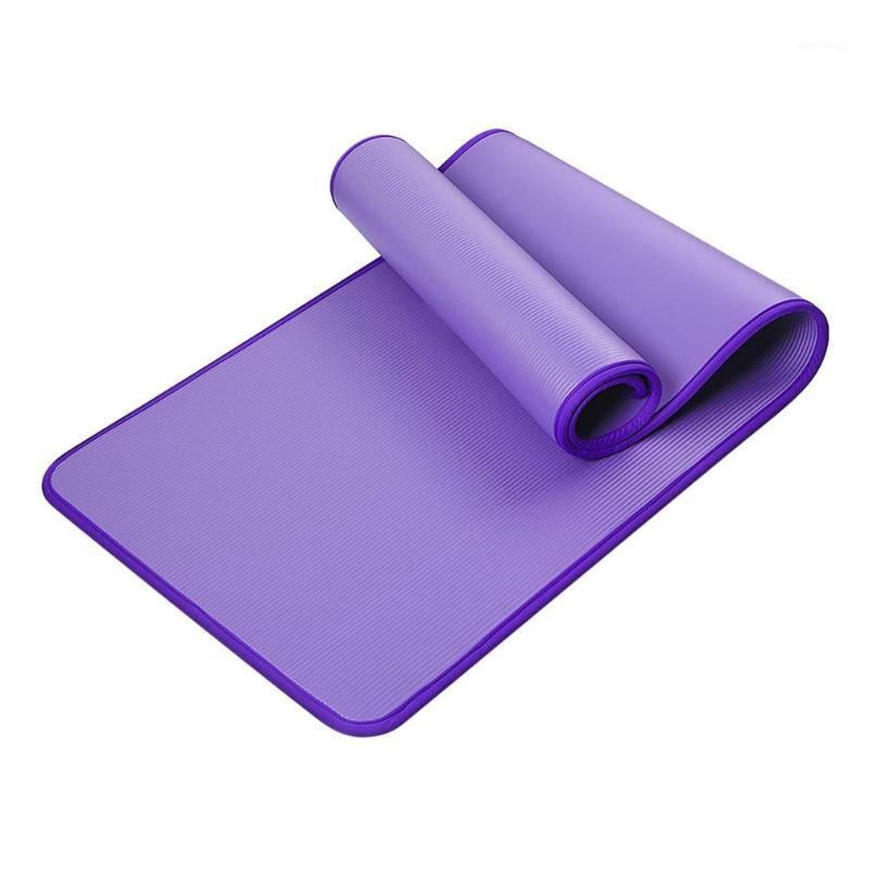 

10mm Non-Slip Yoga Mat 183cm*61cm Thickened NBR Gym Mats Sports Indoor Fitness Pilates Yoga Pads1, Purple