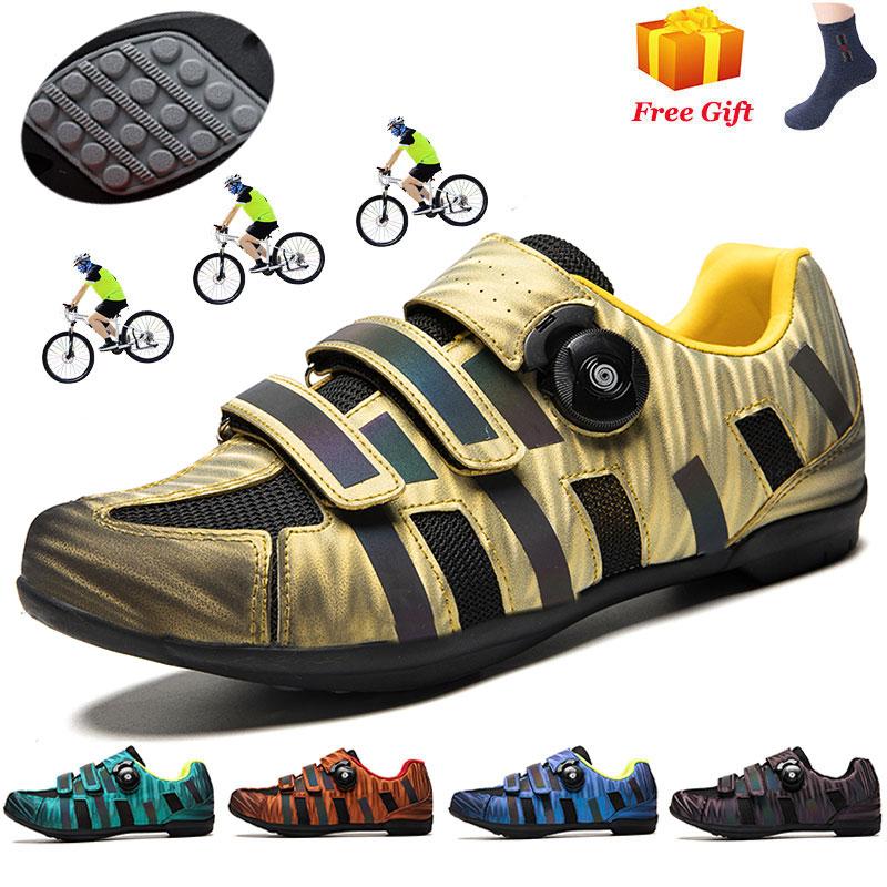 

Professional Outdoor Cycling Shoes MTB Breathable Non-Locking Racing Road Bike Shoes Men Sneakers Non-Slip Cycling Bicycle, X-2097-orange