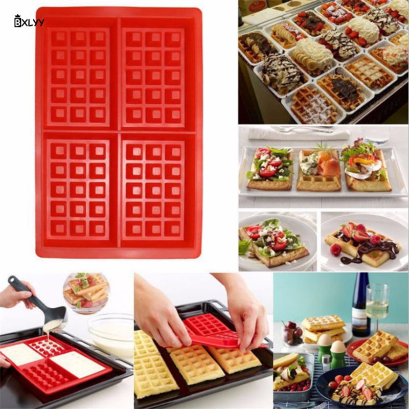 

New Silicone Waffle Mold Kitchen Accessories Gadget Waffle Maker Bakeware Silicone Mold Baking Dish Baking Silicone.85z