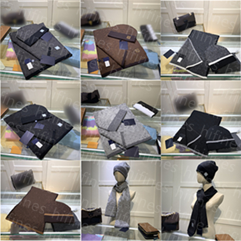 

2022 New Designer Scarf Hat Set Mens Womens Winter Warm Beanie and Scarves Sets High Quality 7 Colors Optional Exquisite Gift Box