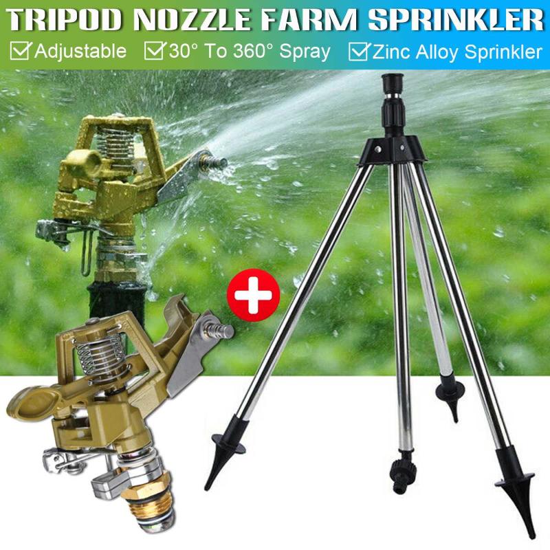 

Stainless Steel Agriculture Irrigating Tripod Nozzle Tripod Farm Fixing Bracket Sprinkler Water Device Garden Watering Supplies, As pic