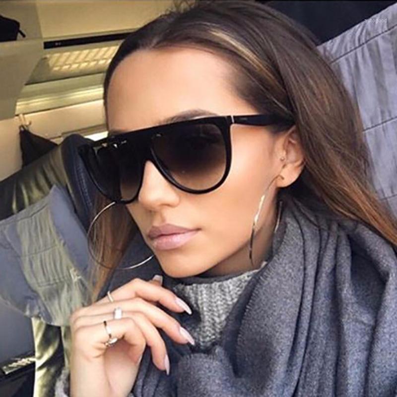 

Sunglasses Square Women Retro Flat Top Oversized Sun Glasses Feamle Vintage Gradient Glasses1