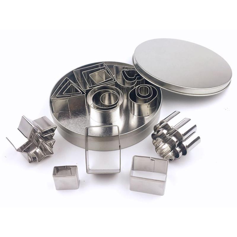 

Biscuits Baking Pastry Cutters 24 Pcs Stainless Steel Bakeware Mini Cookie Cutter Set Cake Decor Mold Slicers DIY Baking Moulds
