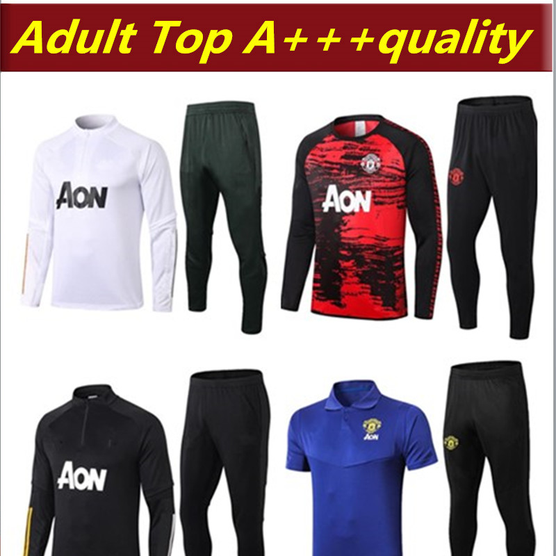 

2020 2021 training suit men MARTIAL RASHFORD football sportswear foot jogging 2020/21 POGBA United Soccer Tracksuit top quality, Multi