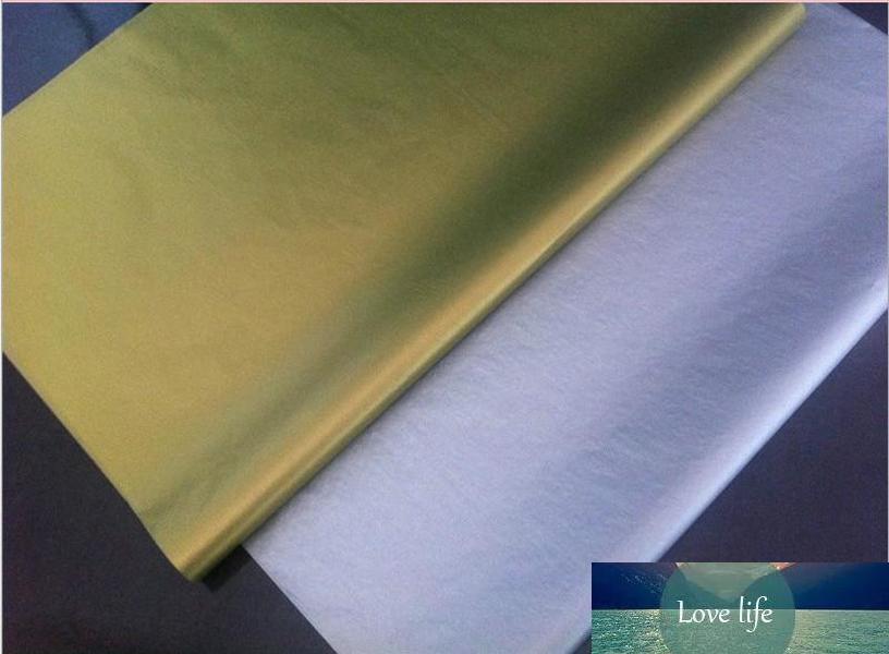 

Wholesale-80pcs/lot 50x66cm gold and silvery tissue wrapping paper gift paper wine bag shoes packaging packing protection material