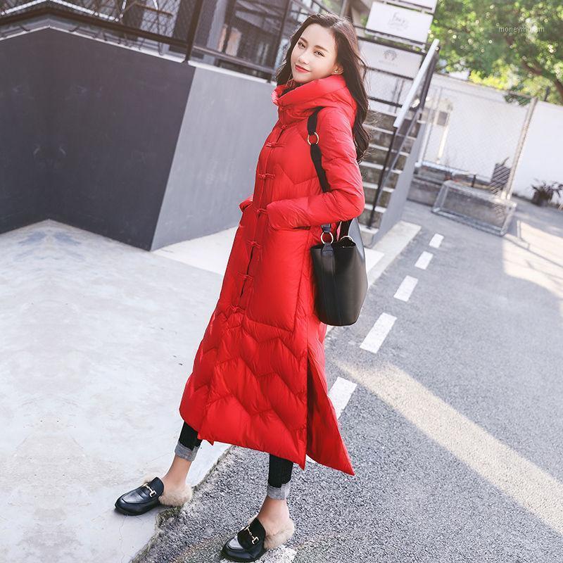 

2020 Winter Coat with Rhombus Pattern Casual Sashes Horn Button Women Parkas Deep Pockets Tailored Collar Stylish Outerwear T151, Black