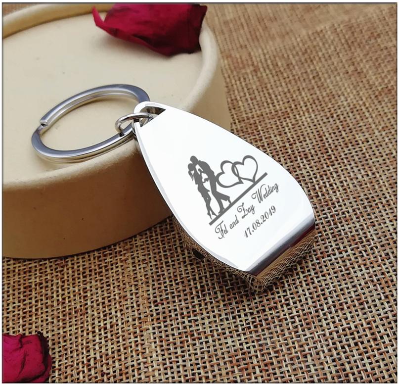 

Pack of 50 Personalised Metal Keyring Keychain Beer Bottle Openers Personalized Wedding Favor Engraved Key Ring Gifts for Guests