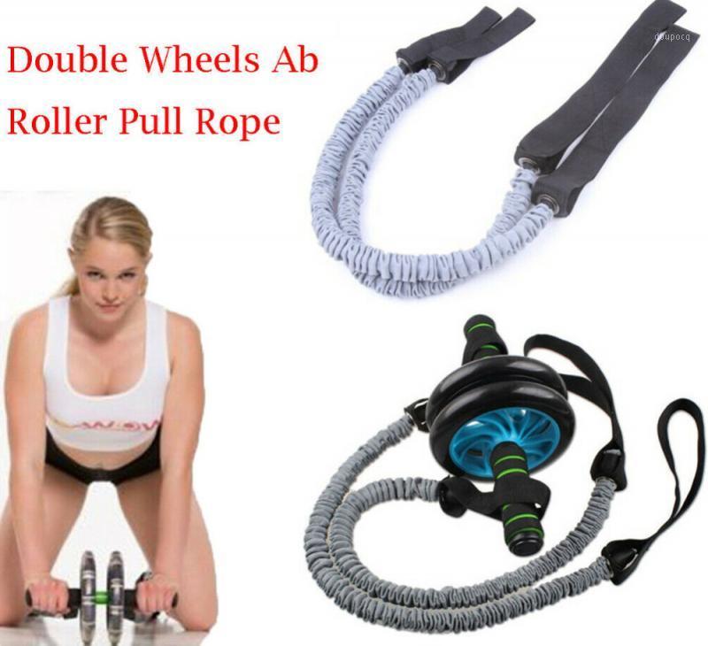 

2pcs Ab Roller Wheel Pull Rope Waist Abdominal Outdoor Slimming Fitness Exercise Equipment Wheel Ropes Training Ropes1, Red