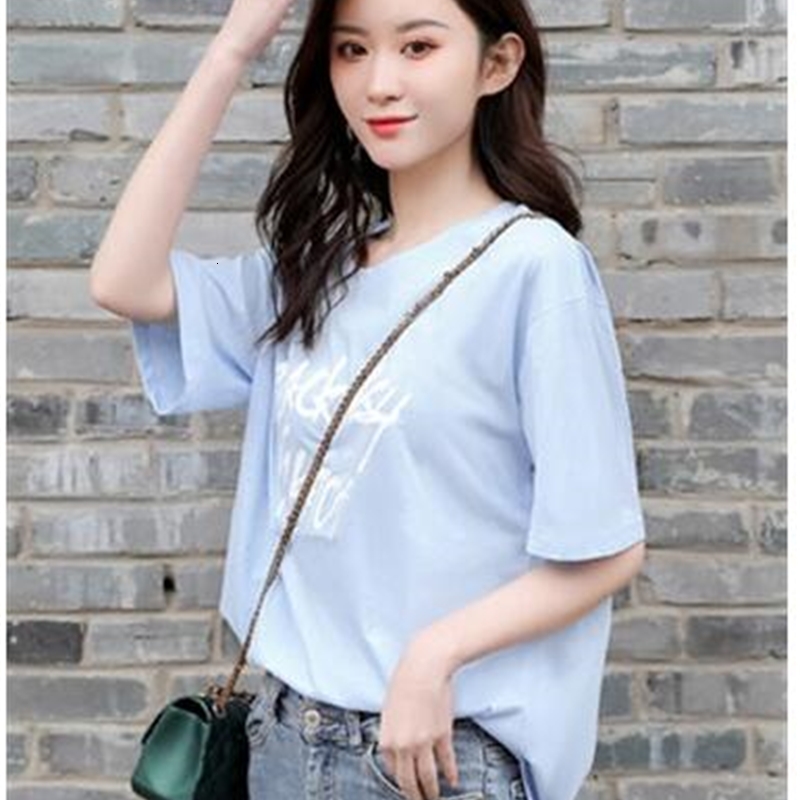 

Popular Women's t Shirt Summer Cotton Material O- Neck Tops Clothing M403f Z6g3