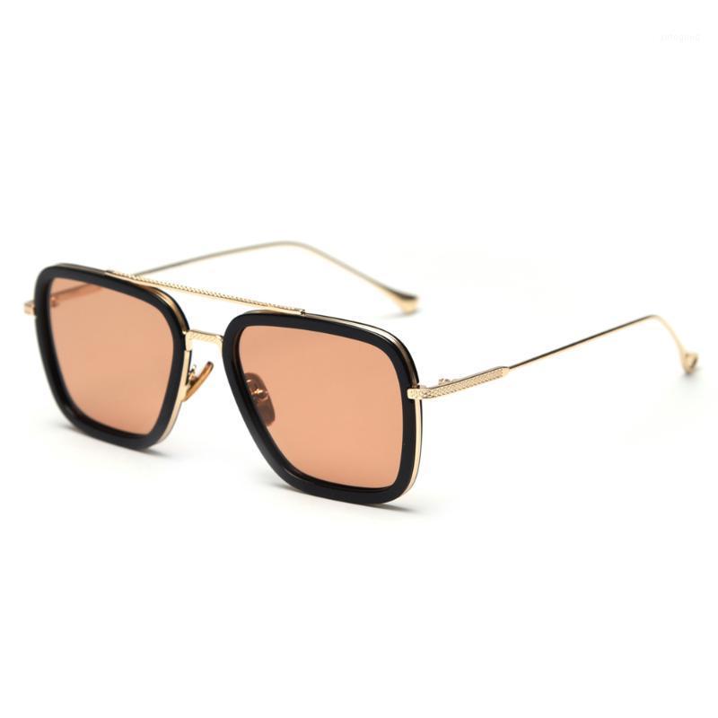 

Sunglasses Men Polarized Driving Glasses Star Style Mens Summer Orange Half Metal Female Flat Top Sun Drop 1
