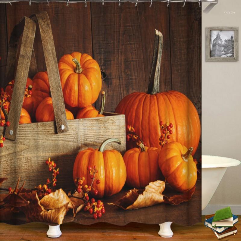 

1/4PCS Halloween Shower Curtain Kit Pumpkin Witch Polyester Fabric Bath Accessories Shower Curtains Area Rugs Home Decorations1