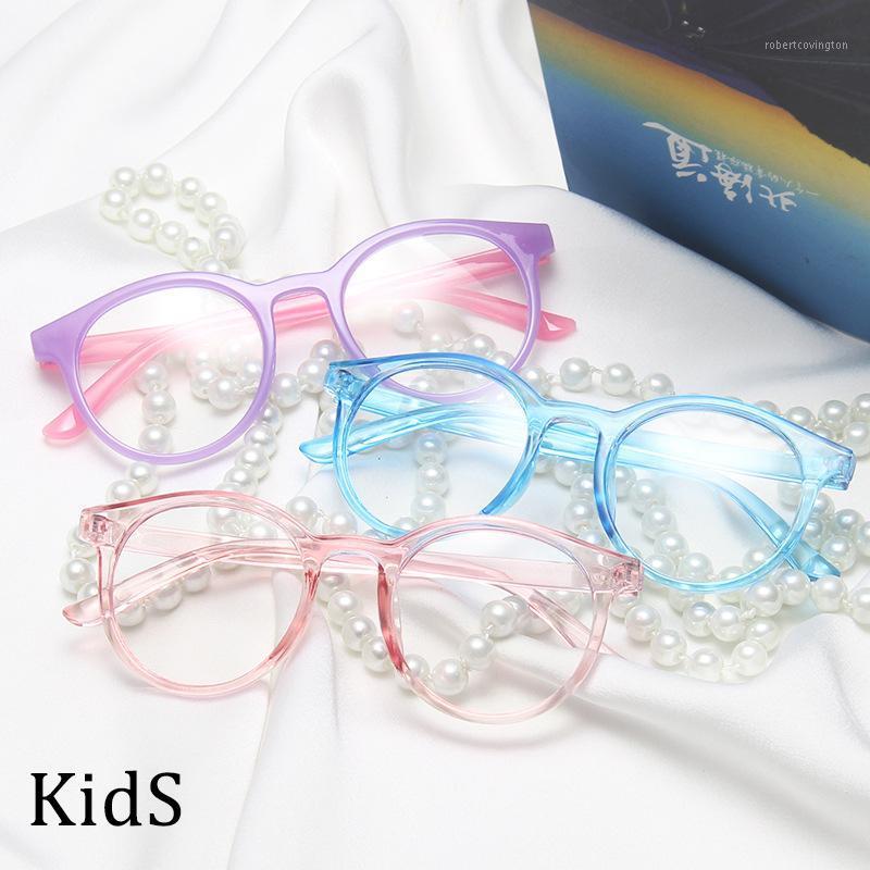 

Fashion Sunglasses Frames Kids Blue Light Glasses Children Red Pink Round Transparent Clear Lens Boy Girl Play Phone Computer1