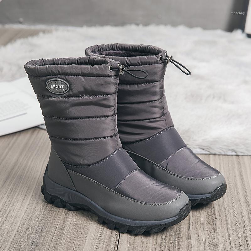 

Valstone New Arrivals Women's Snow Botas Mid-Calf Fashion Warm Casual Shoes Winter Quality Slip-On Female Boots Big Size 35-431, Brown