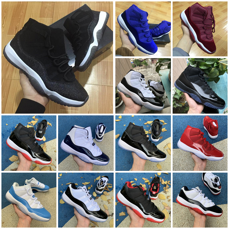 

Basketball Shoes Jumpman 11 Cool Grey Medium Olive Gym Red Chicago Midnigh Navy UNC Royal Blue Black Space jam bred 11s XI Women Mens Sports Shoes, As photo 2