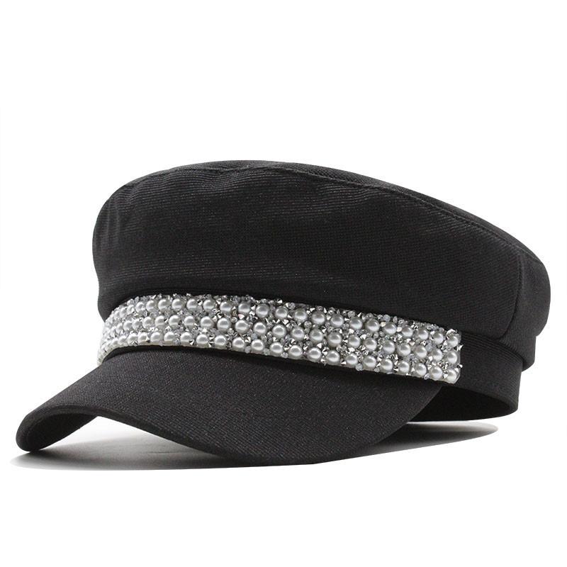 

Winter Beret with buckle hat Women Men Street Fashion Style Newsboy Hats Black Berets flat top Caps Men drop ship cap, Beige