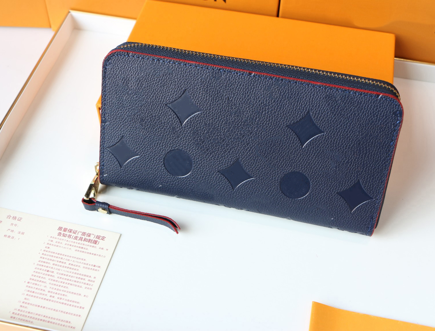 

Top Quality Men and women purse designers hand luxury leather long inner compartment classic fashion accessories box