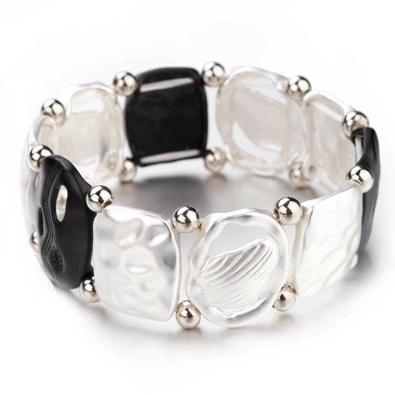 

Amorcome Brand Design Hollow Geometric Charms Bracelets For Women Trendy Gold & Sliver Metal Bracelets & Bangles Femme Jewelry