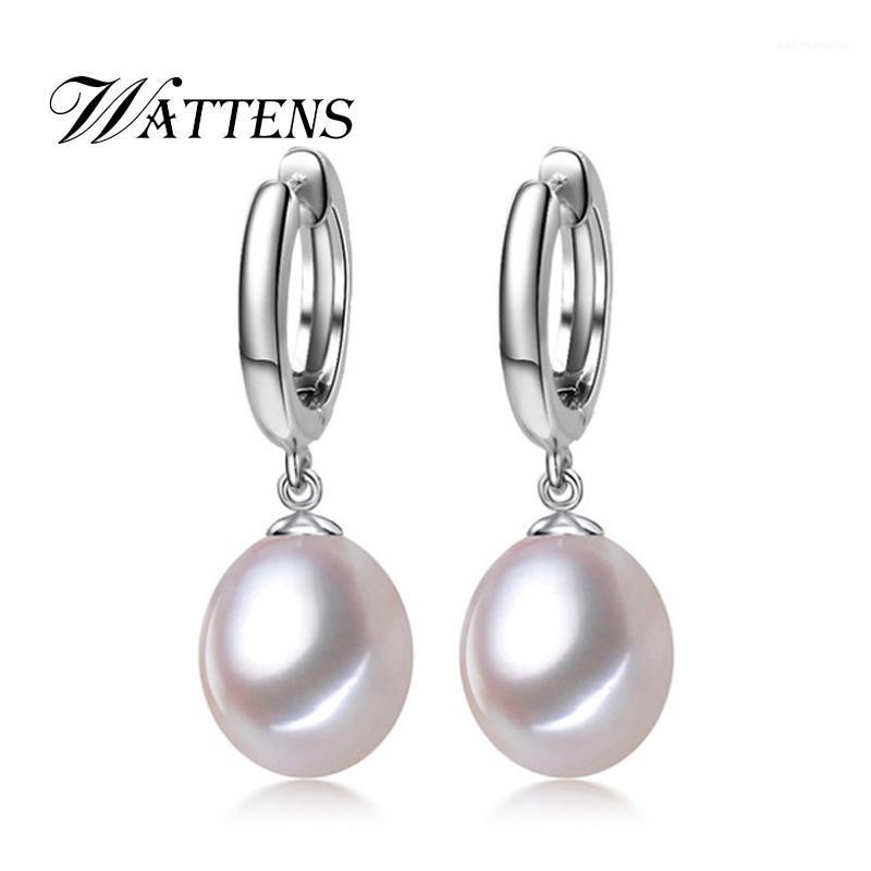 

Pearl Jewelry, Natural Earrings For Women Love Fashion Party 925 Sterling Silver Accessories,gift Box Stud, Golden;silver