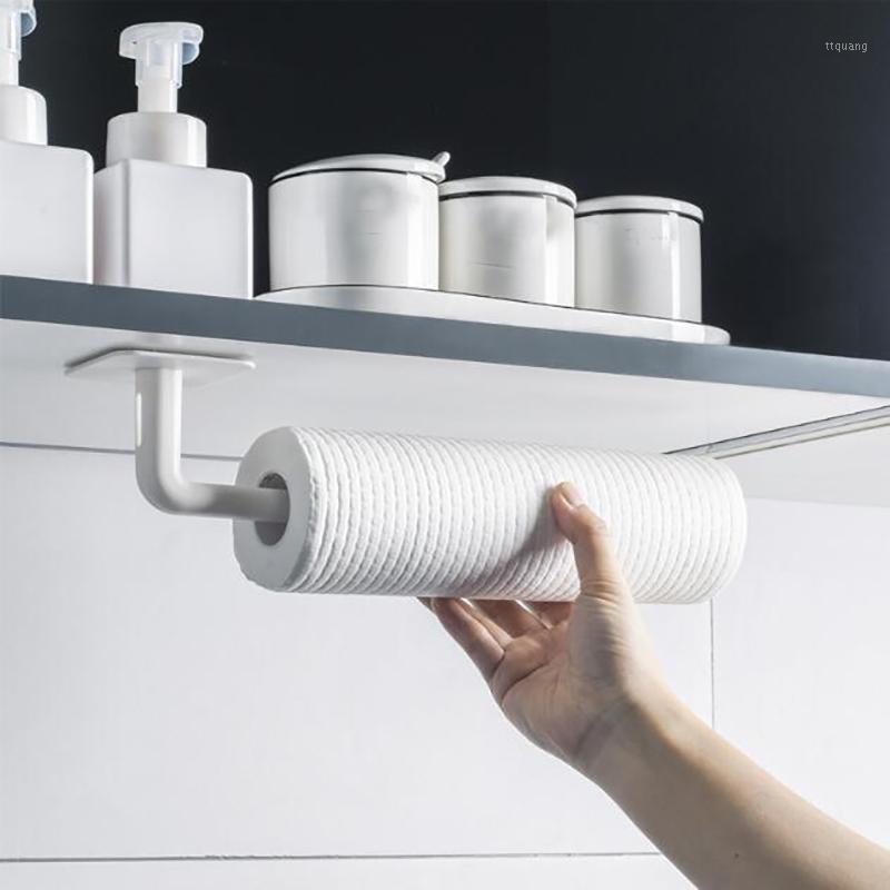 

Kitchen Paper Holder Sticke Rack Roll Holder For Bathroom Towel Rack Estanterias Pared Decoracion Tissue Shelf Organizer1