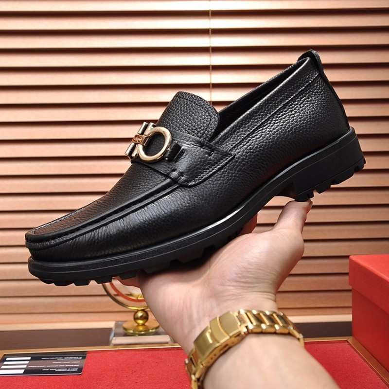 

High quality black Formal Dress Shoes For Gentle designers Men Genuine Leather Shoes Round Toes Mens Business Oxfords Loafers shoes EUR38-44