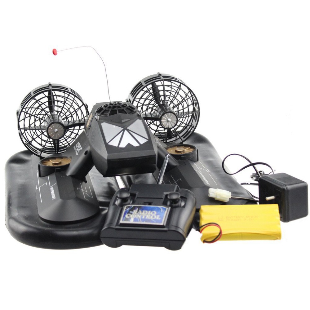 

RC Boat Hovership Amphibious Transport Dock 6CH Remote Control Hovercraft Boat High Simulation Electronic Hobby Toys For Kids, Black