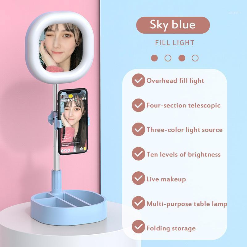 

LED Light Tricolor Fill Light For Selfie Makeup Photography Video Live Stream Lamp Stand Mobile Phone Stand1