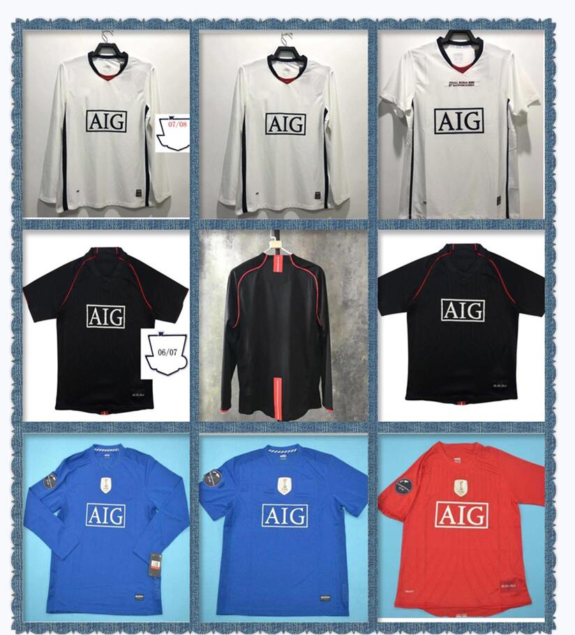 

RONALDO RETRO MANCHESTER soccer jerseys 2007 2008 2009 FOOTBALL SHIRTS 07 08 09 Vintage classic Nani MAN UTD Camiseta long sleeve Rooney BERBATOV VIDIC GIGGS